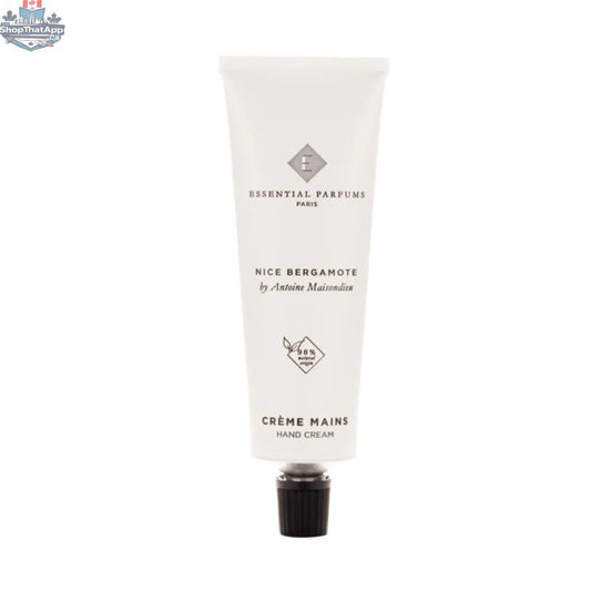 Essential Parfums Nice Bergamote hand cream in 50 ml tube, featuring a sleek design and citrus-inspired packaging.