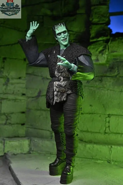 Neca Herman Munster action figure from Rob Zombie's The Munsters Ultimate Collection, detailed collectible toy with classic character features.