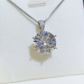 10 Carat Moissanite Necklace in 925 Sterling Silver Pendant Design - Shopthatapp.ca