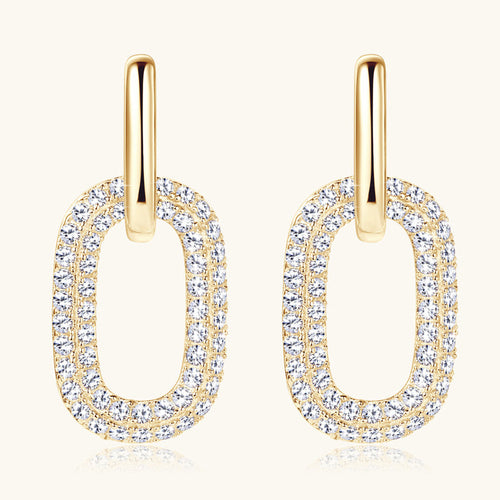 2.16 Carat Moissanite Silver Earrings in 925 Sterling Silver - Shopthatapp.ca