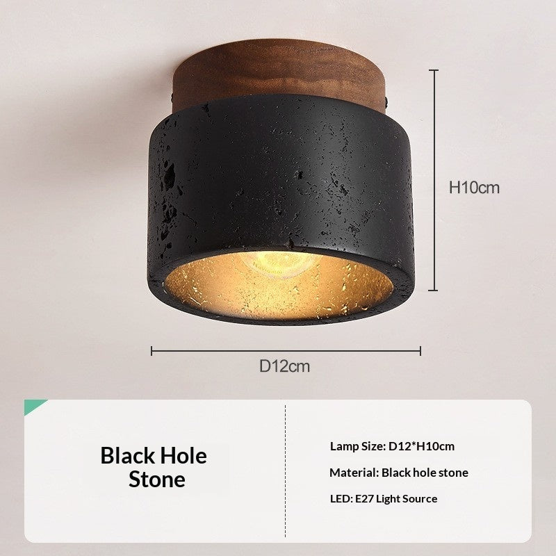 Japanese Style Trendy Yellow Cave Style Ceiling Light For Home Use