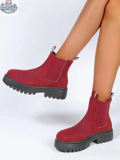 Women's Fashion Ankle Boots – Classic PU Leather Martin Boots with Casual Style - Shopthatapp.ca