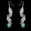 Alloy Leaf Turquoise Leaf Earrings for Stylish Elegance - Shopthatapp.ca