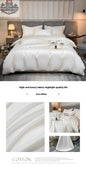Egyptian cotton satin sheets by SLOTH Nation, showcasing smooth, luxurious long-staple fabric for breathable comfort in a bedding set.