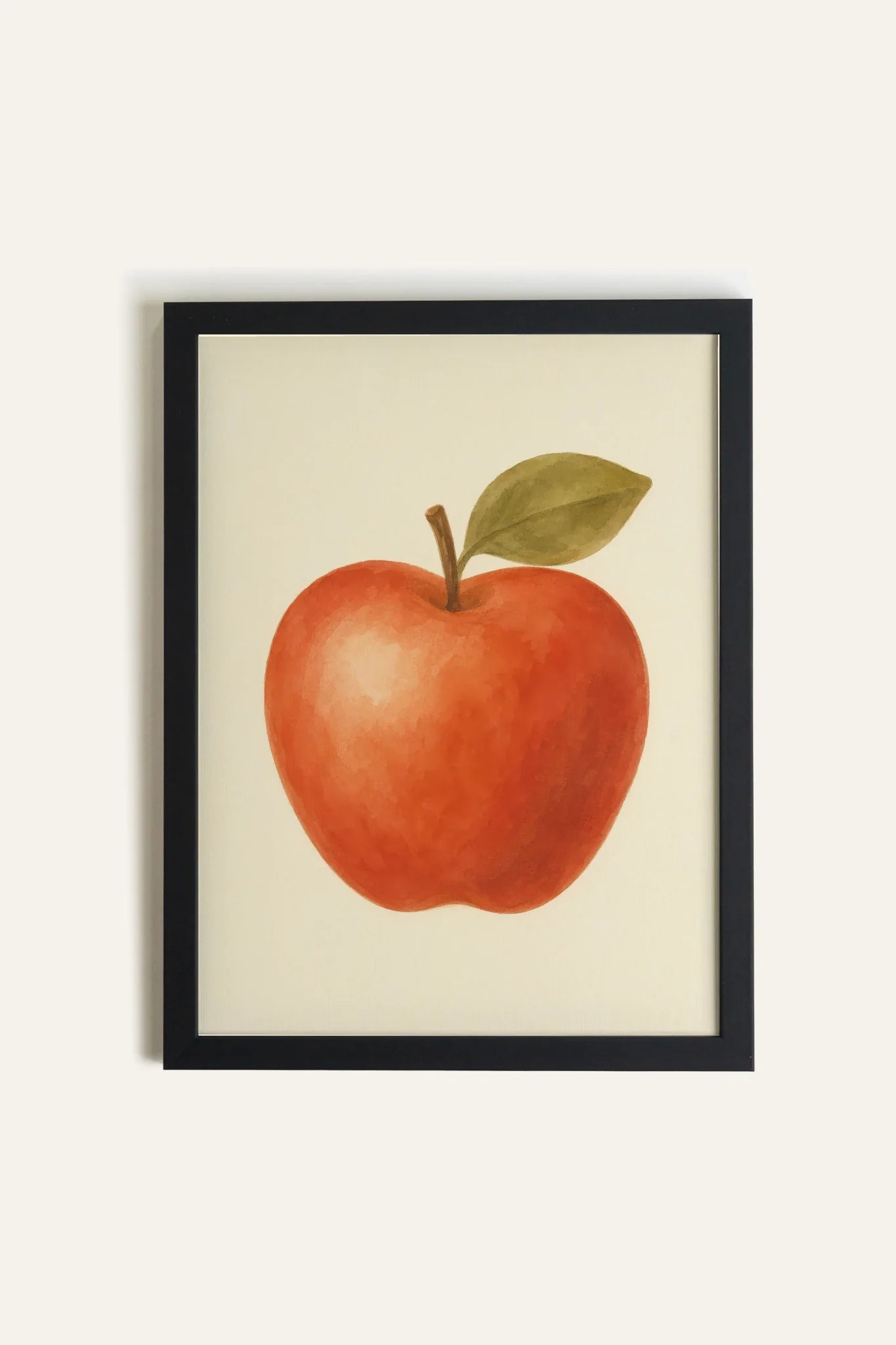 POMME ROUGE Artwork - Oeuvre sur toile rigide, encadré Noir (Collective) - Shopthatapp.ca