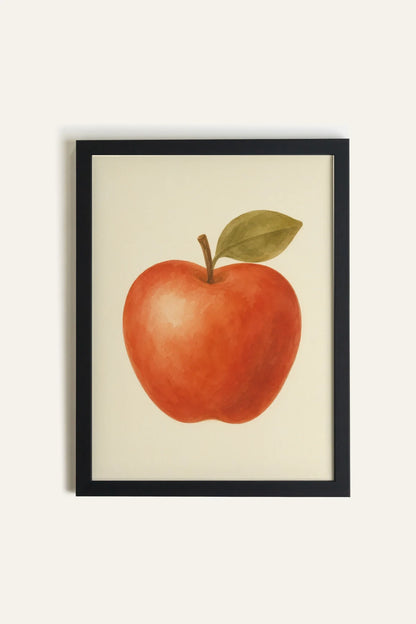POMME ROUGE Artwork - Oeuvre sur toile rigide, encadré Noir (Collective) - Shopthatapp.ca