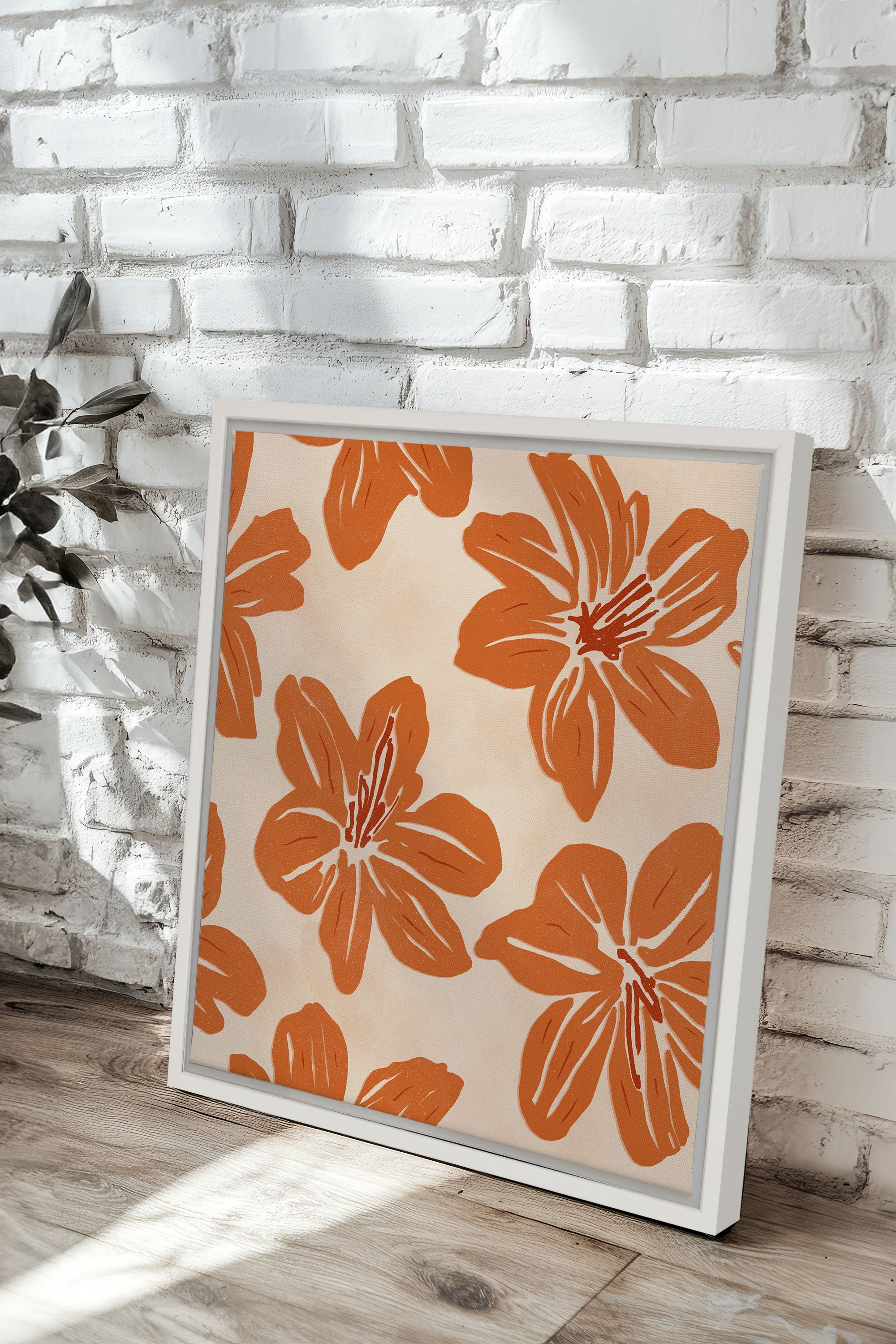 RAYON FLORAL - Oeuvre sur toile étirée pour une décoration intérieure contemporain