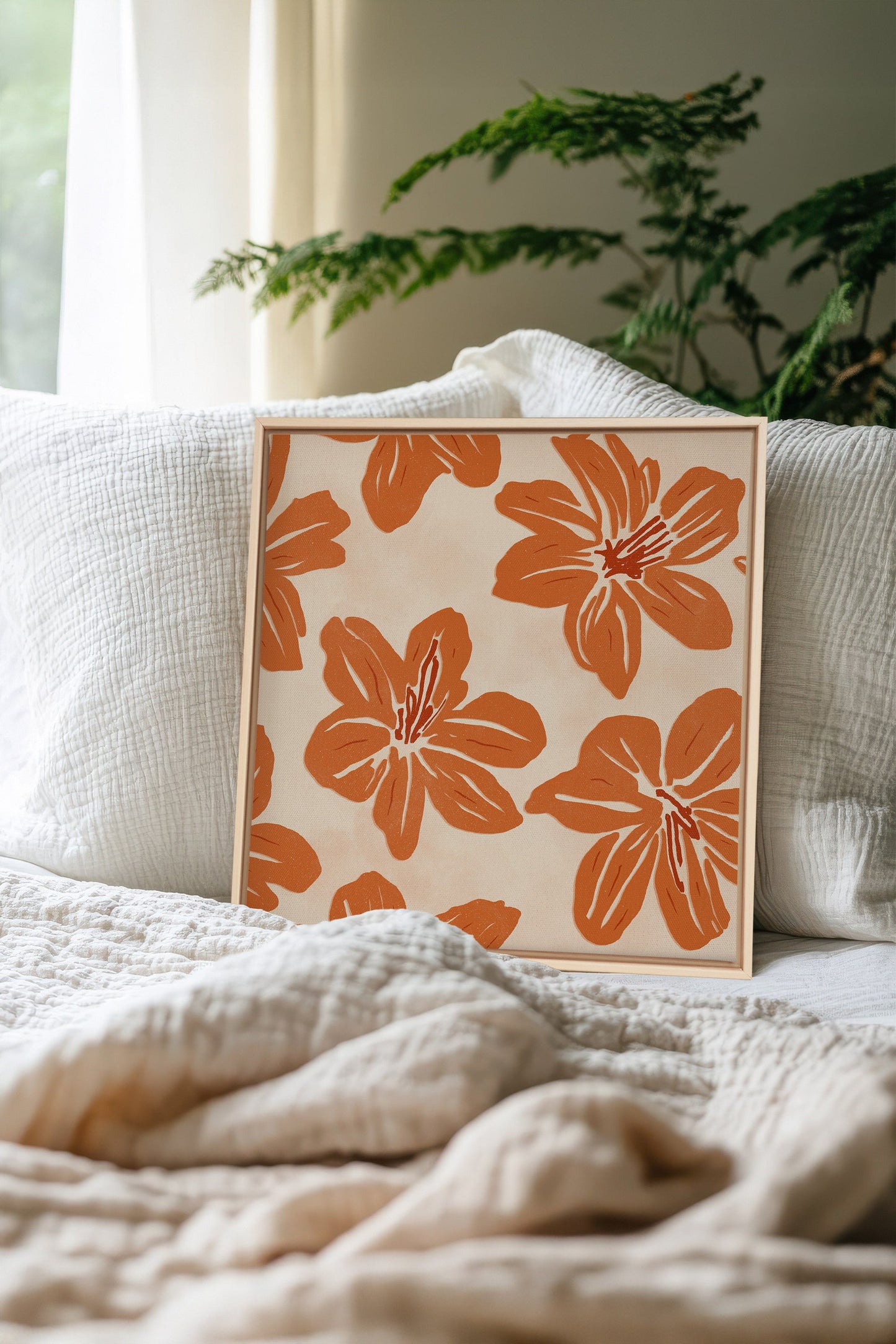 RAYON FLORAL - Oeuvre sur toile étirée pour une décoration intérieure contemporain - Shopthatapp.ca