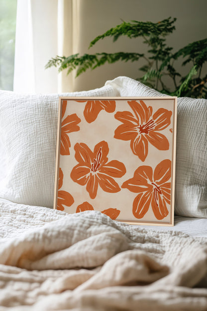 RAYON FLORAL - Oeuvre sur toile étirée pour une décoration intérieure contemporain - Shopthatapp.ca
