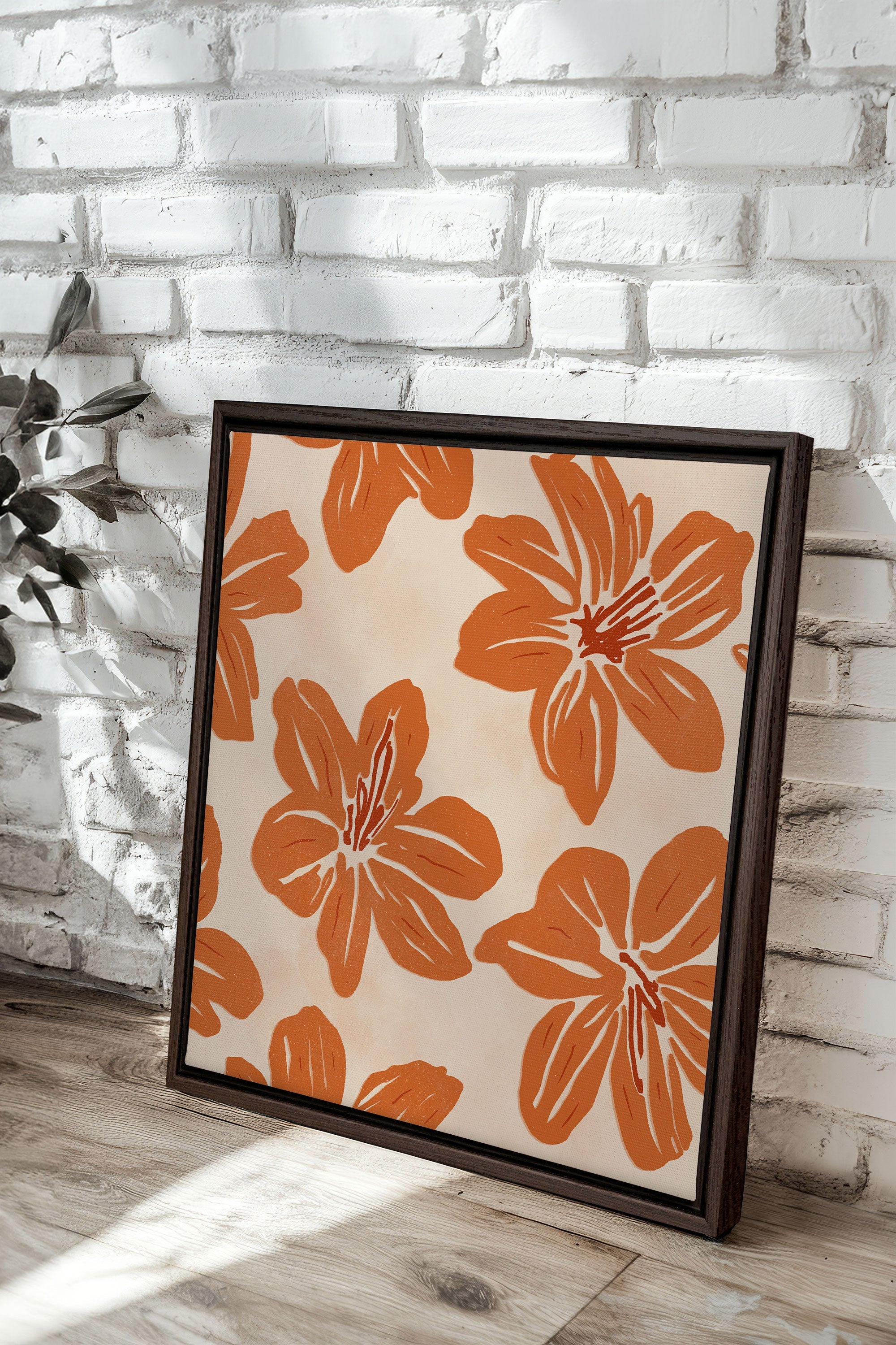 RAYON FLORAL - Oeuvre sur toile étirée pour une décoration intérieure contemporain