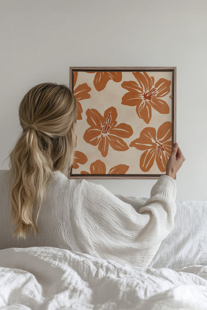 RAYON FLORAL - Oeuvre sur toile étirée pour une décoration intérieure contemporain - Shopthatapp.ca