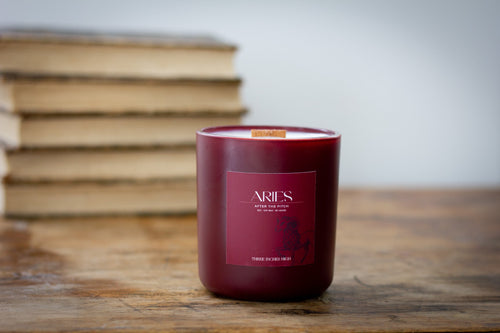Aries Soy Candle - 8oz Natural Soy Wax for Zodiac Lovers - Shopthatapp.ca