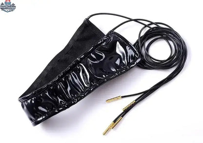 MRJCOS PU leather bunny cosplay costume featuring strapless design and open crotch lingerie for a sexy, playful look.
