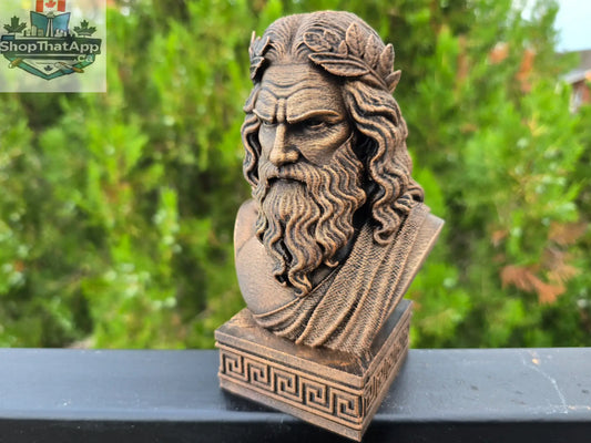 Zeus Bust Greek Mythology Decorative Sculpture - Shopthatapp.ca
