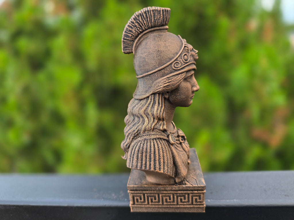 Athena Bust Greek Mythology Sculpture – Exquisite Detail and Artistic Craftsmanship