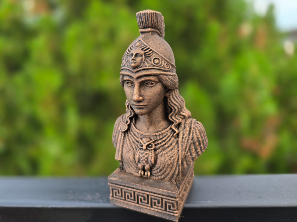 Athena Bust Greek Mythology Sculpture – Exquisite Detail and Artistic Craftsmanship