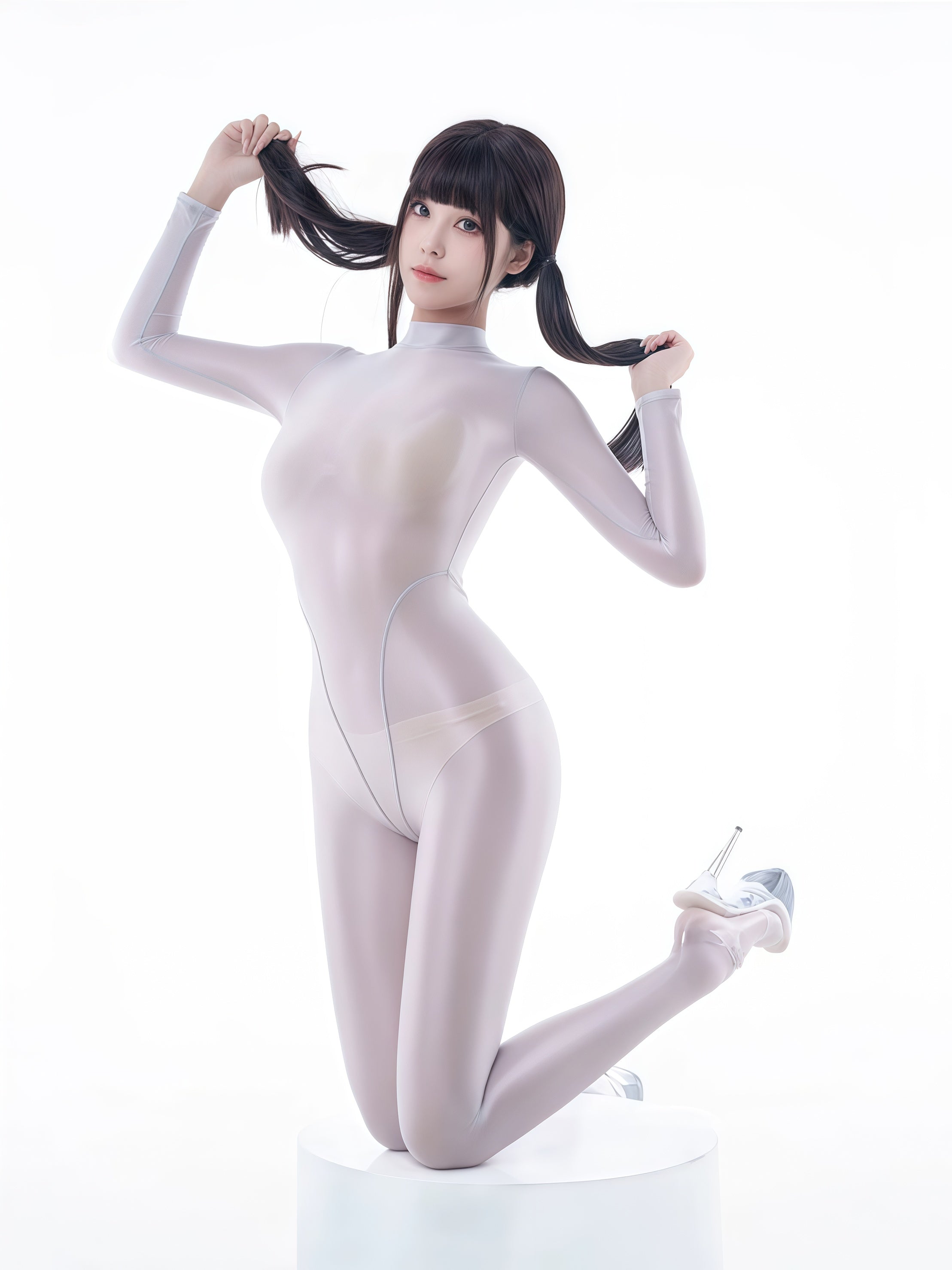 Spandex Nylon See Through Sheer Full Bodysuit Zentai Shinny Cosplay Suit - Shopthatapp.ca