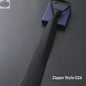 Mens Business Formal Zipper Tie With Blue Stripes - Shopthatapp.ca