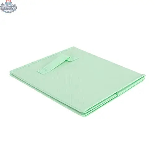 Six foldable storage bins organizer cubes, lightweight and collapsible, ideal for closet or shelf organization.