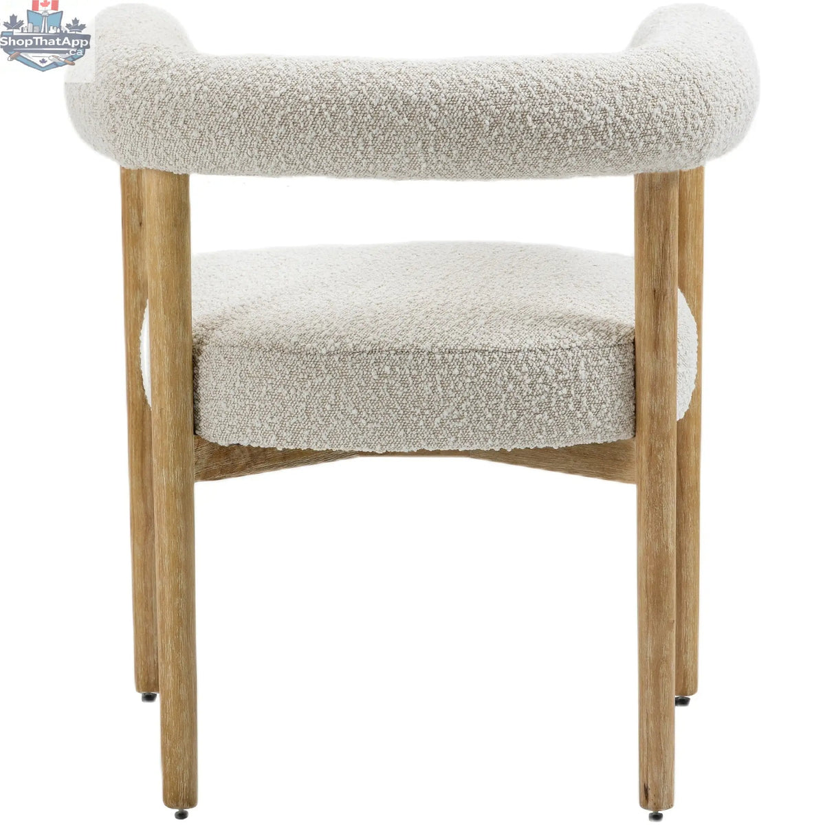Elegant Hygge Design House Oslo Cream Dining Chair with plush upholstered cream fabric and modern dining room style.