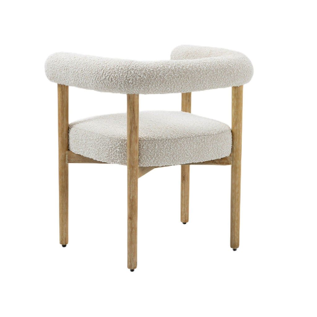 Svea Boucle Dining Chair - Cream - Www.Shopthatapp.ca