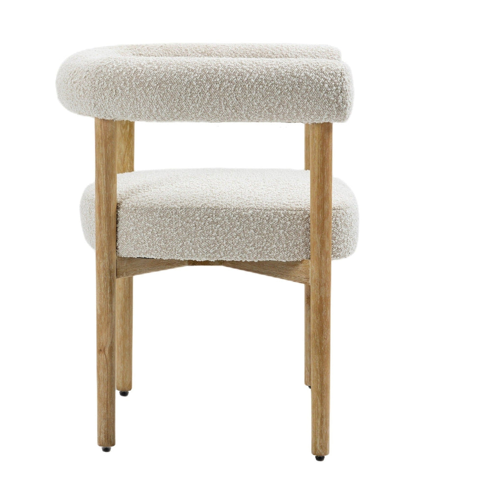 Svea Boucle Dining Chair - Cream - Www.Shopthatapp.ca