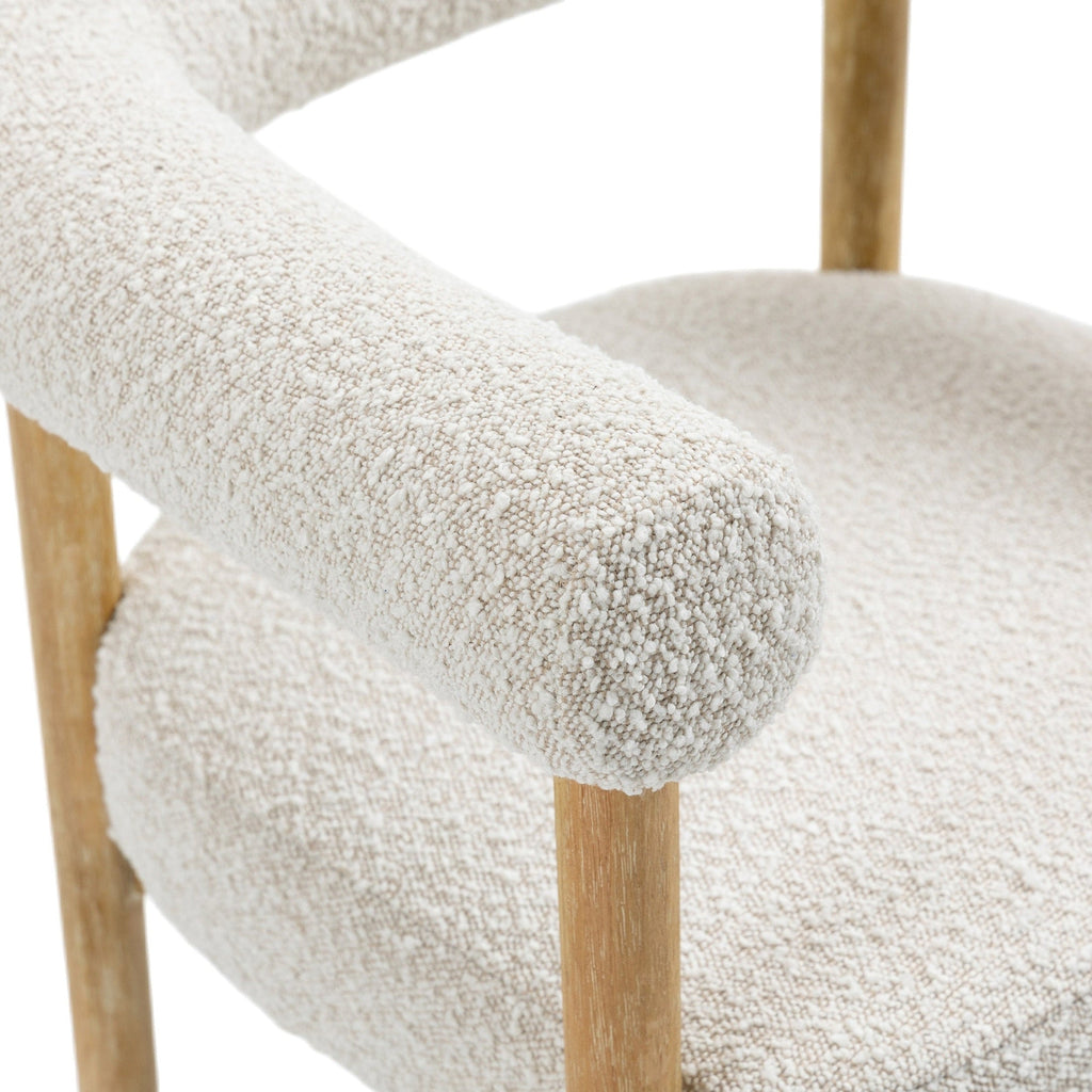 Svea Boucle Dining Chair - Cream - Www.Shopthatapp.ca