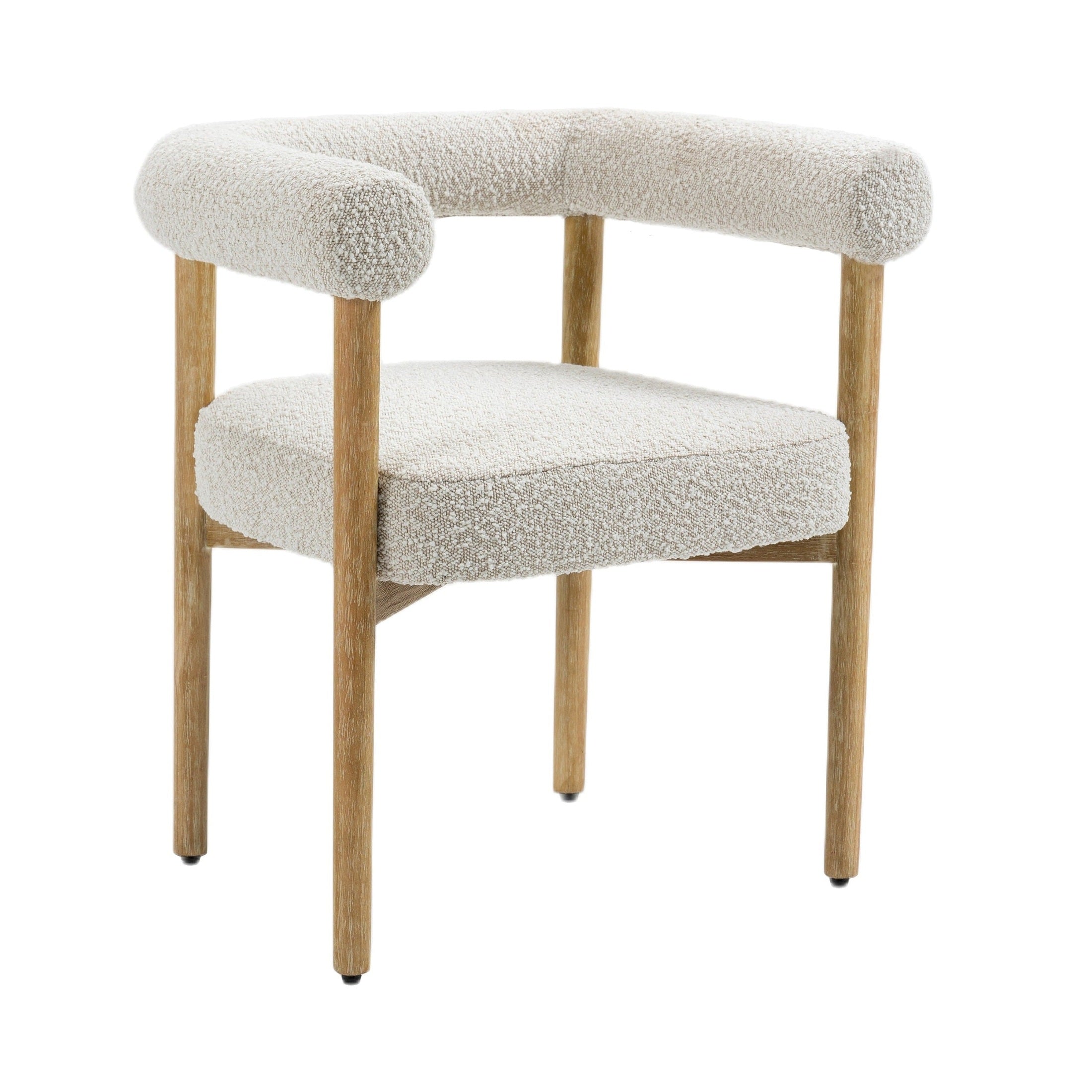 Svea Boucle Dining Chair - Cream - Www.Shopthatapp.ca