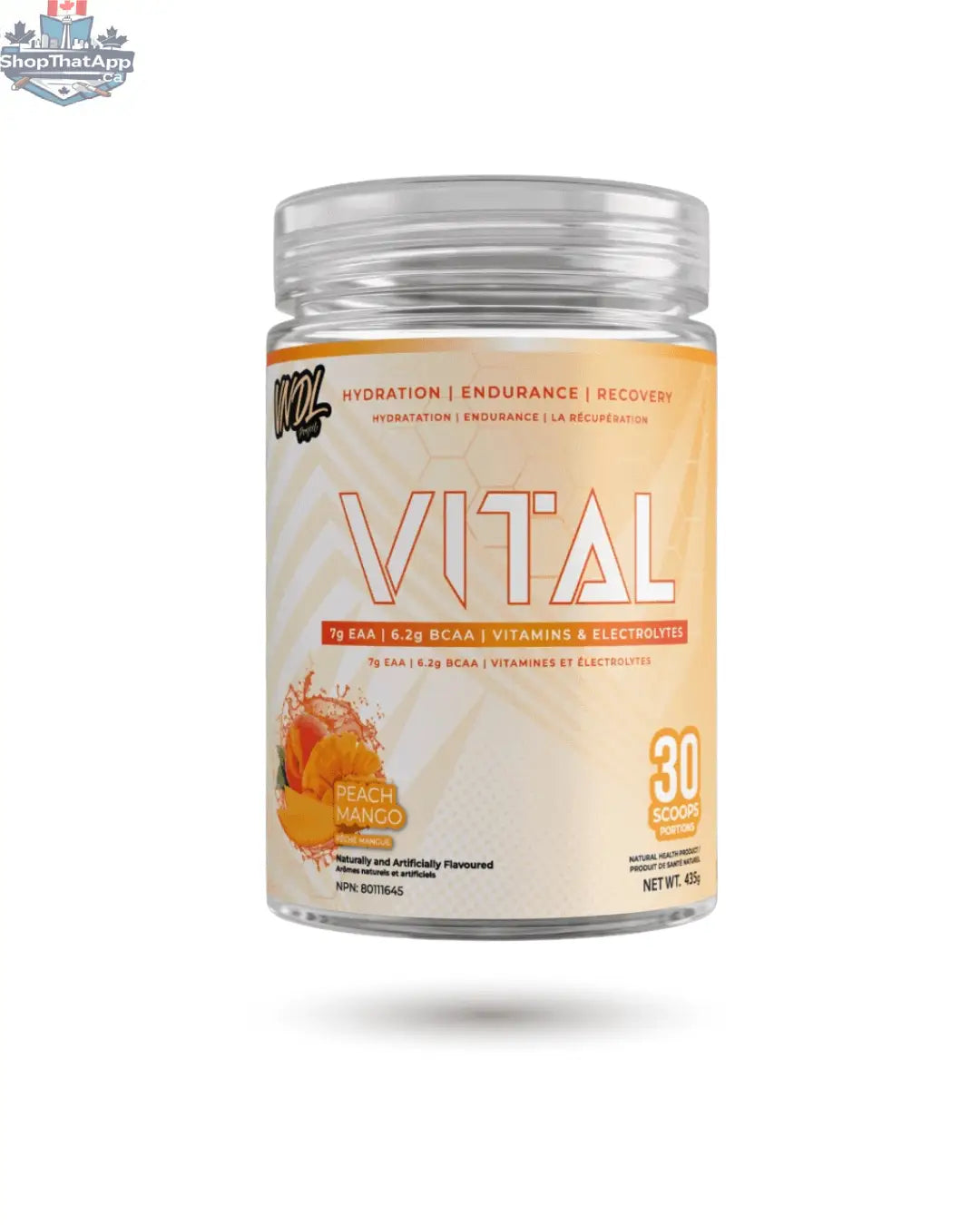 BulkBully Supplements VNDL Project Vital hydration and recovery powder, showing the container and label for endurance and hydration support.