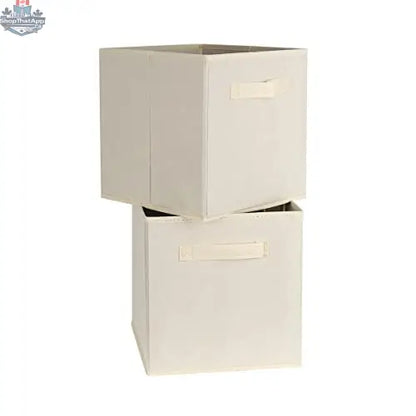 Six foldable storage bins organizer cubes in various colors, designed for closet and home organization.