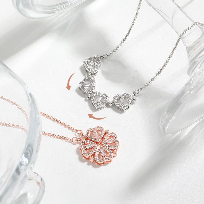 Elevate Your Style with the Clover Heart Pendant Necklace