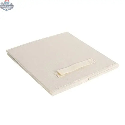 Six foldable storage bins organizer cubes in neutral colors, perfect for closet or shelf organization.