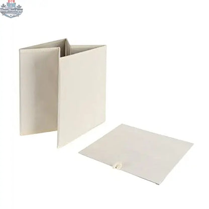 Six foldable storage bins organizer cubes in neutral colors, perfect for closet or shelf organization.