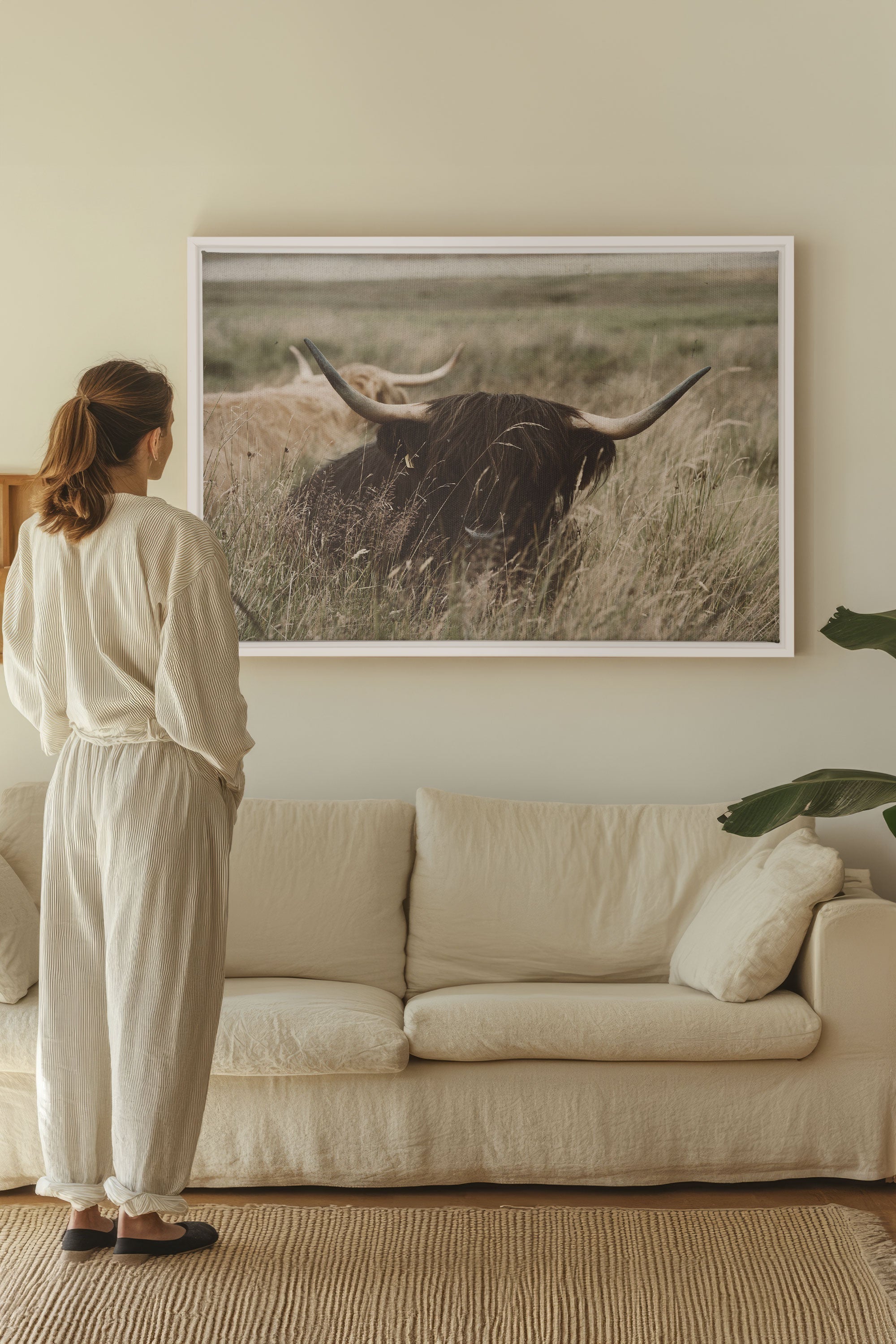 HIGHLAND SPIRIT - Route du Village Canvas Art - Oeuvre sur toile étirée