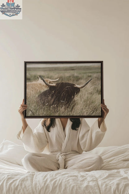 HIGHLAND SPIRIT - Route du Village Canvas Art - Oeuvre sur toile étirée - Shopthatapp.ca