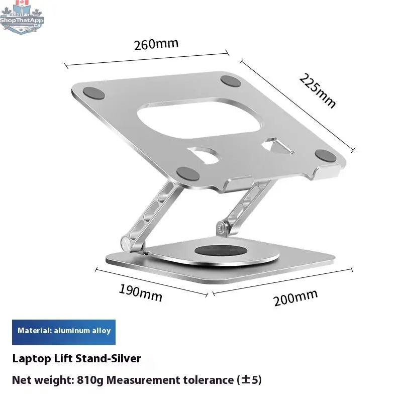 360 Degree Rotating Aluminum Alloy Laptop Stand - Shopthatapp.ca