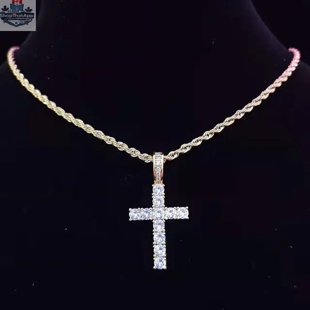 Elevate Your Style with the Gold Cross Rope Chain - Shopthatapp.ca