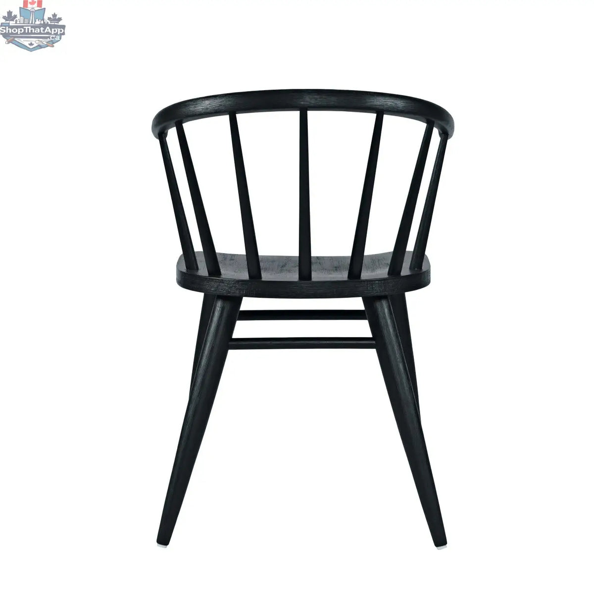 Black Fitz Dining Chair by Hygge Design House with sleek modern design and comfortable upholstered seat.