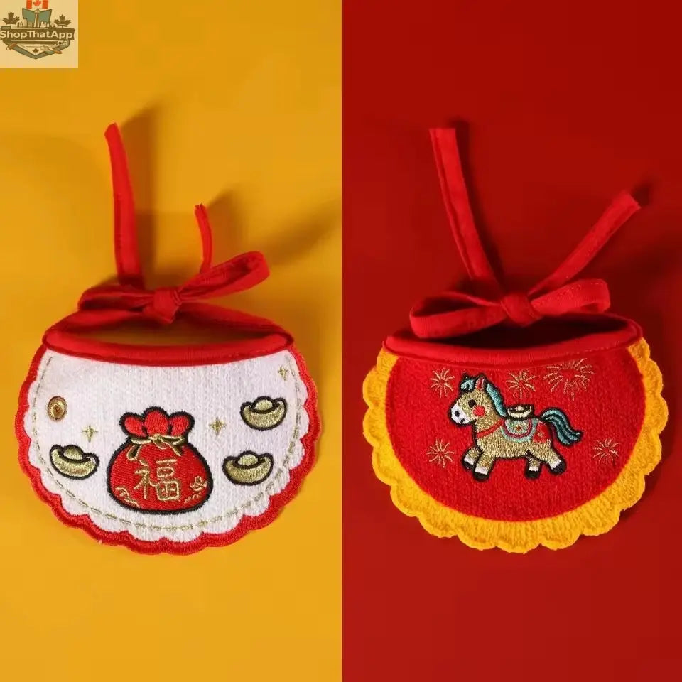 Fortune Blessing Pet Bib for Dogs & Cats | Lunar New Year Accessory - Shopthatapp.ca