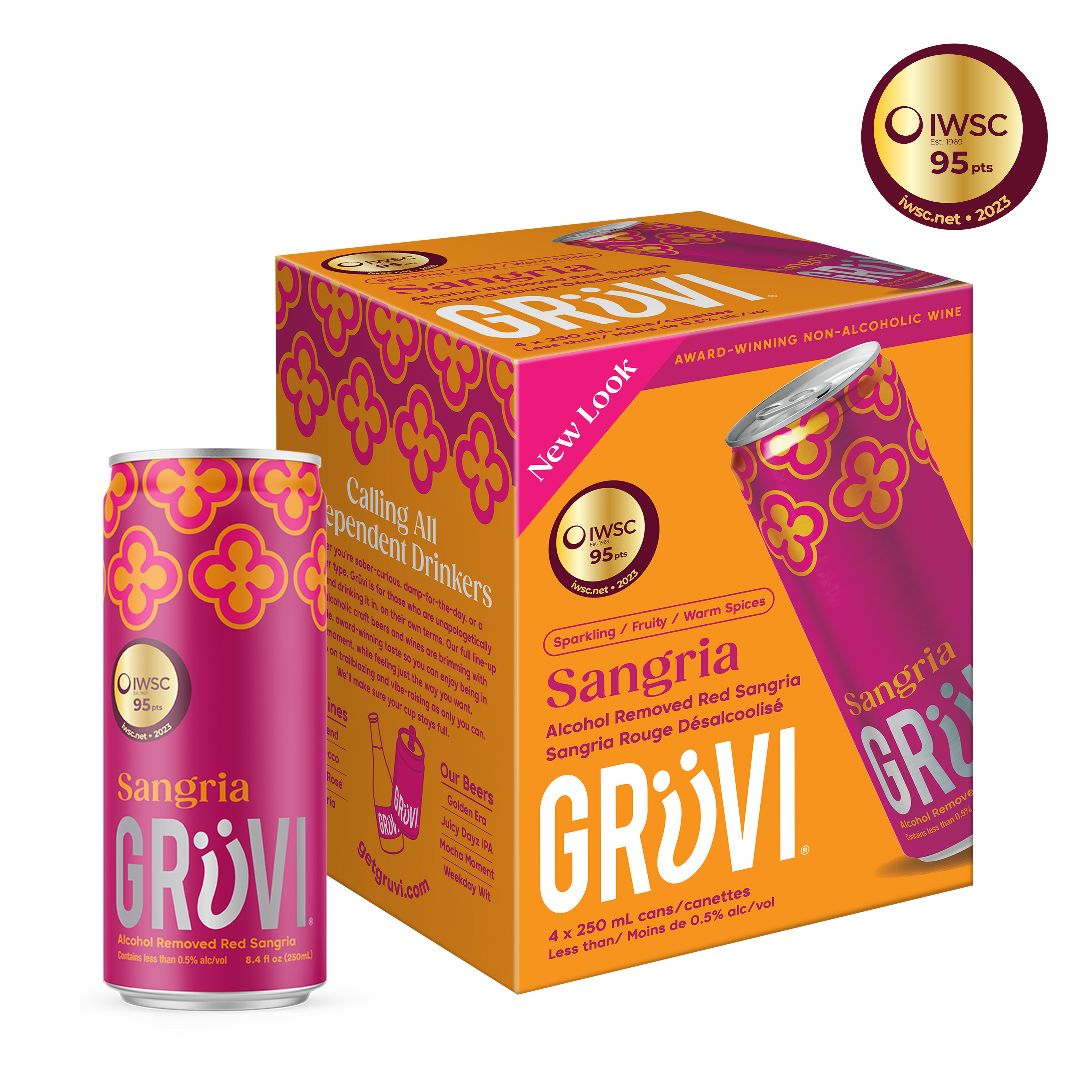 Grüvi Sangria - Refreshing Non-Alcoholic Wine Alternative