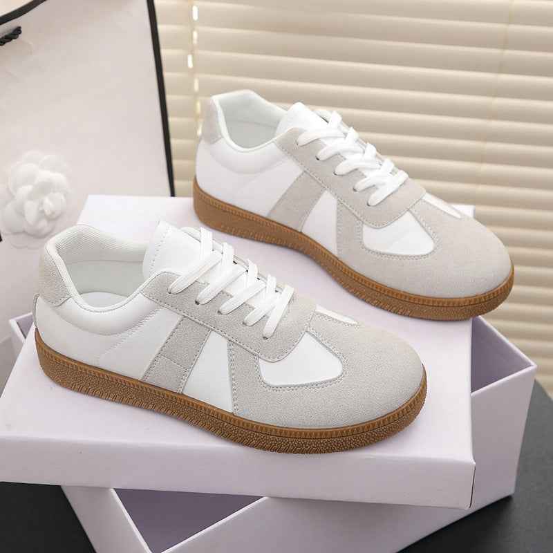 Retro Casual Sports Shoes Womens Flat Sneakers Single-layer Shoes