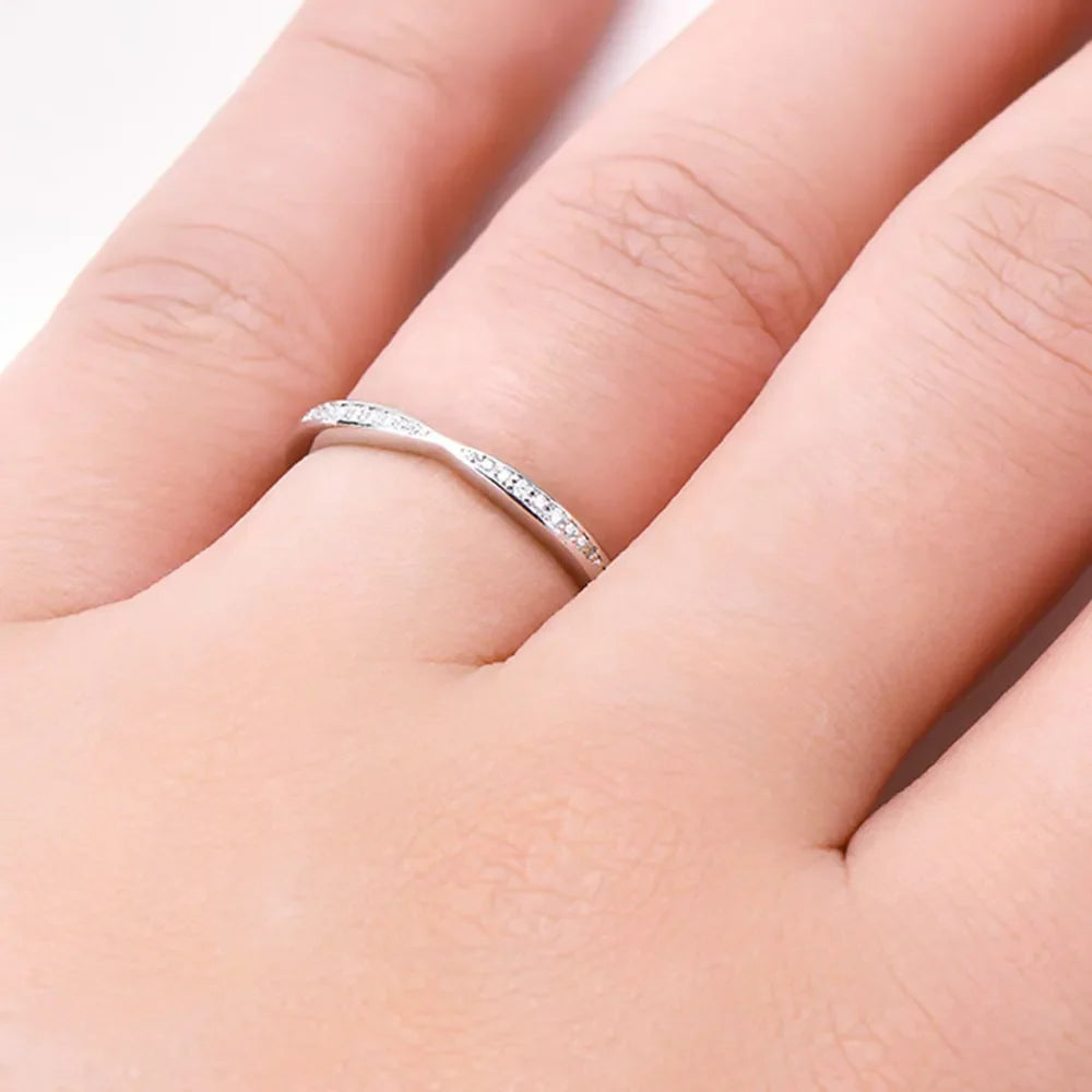 925 Sterling Silver Moissanite Ring for Stunning Elegance - Shopthatapp.ca