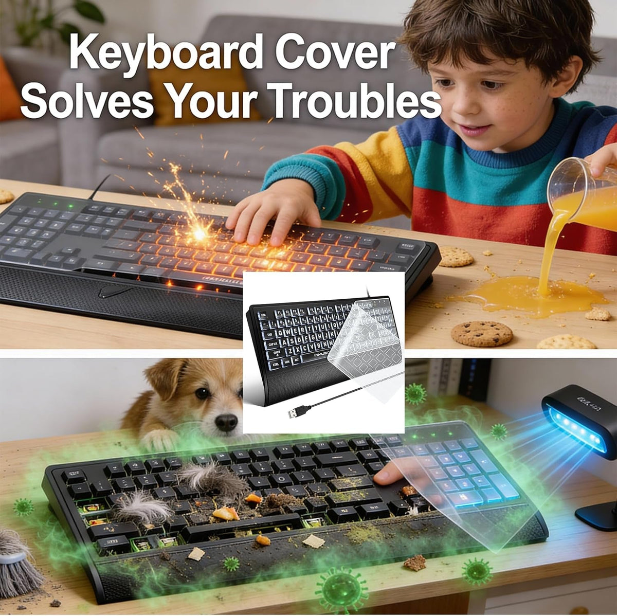 Large Print Backlit Keyboard for Seniors & Visually Impaired--www.Shopthatapp.ca-ebasketonline
