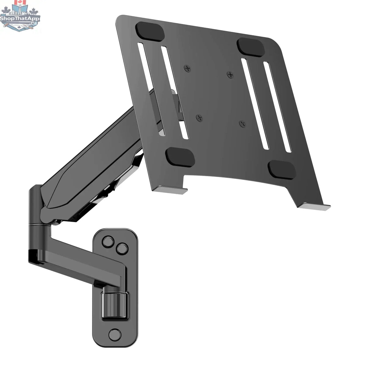 UPGRAVITY Laptop Wall Mount 2-in-1 Gas Spring Wall Holder with Laptop Tray for 12"-17" Notebook/13-32 Computer Screen Full Motion Adjustable Wall Mount Laptop Stand Holds 3.3-17.6lbs - Shopthatapp.ca