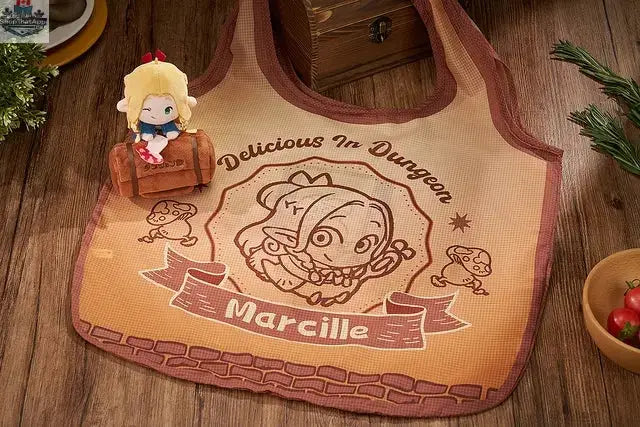 Anime merchandise plushie bag of Marcille from Delicious in Dungeon, featuring a cute, reusable design by Hawk Collectibles.
