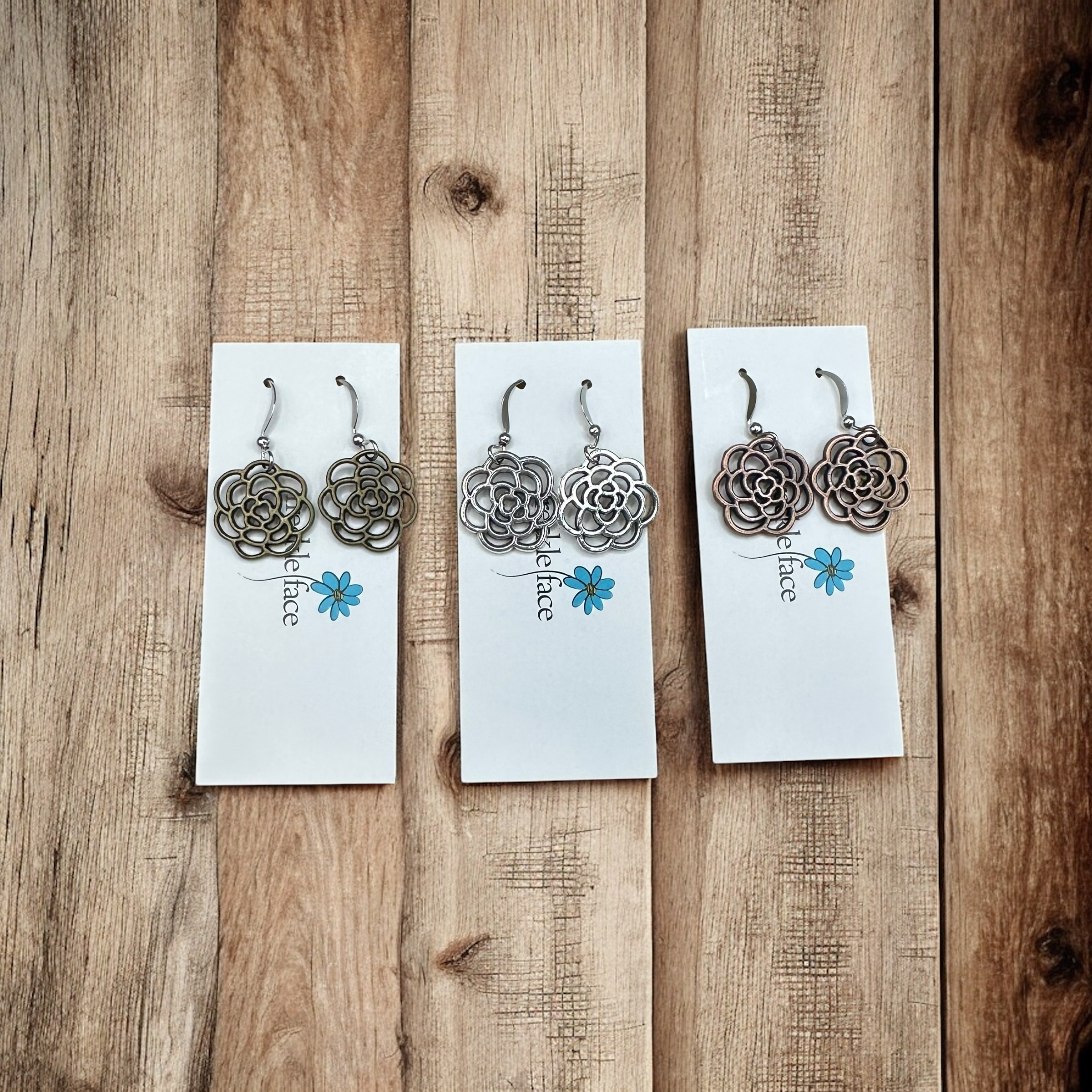 Rose Flower Earrings