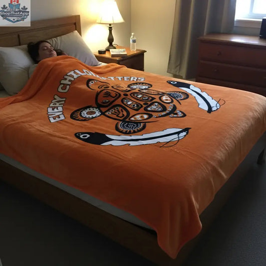 ULTRA SOFT LUXURY PLUSH BLANKET (Turtle every child matters) - Shopthatapp.ca