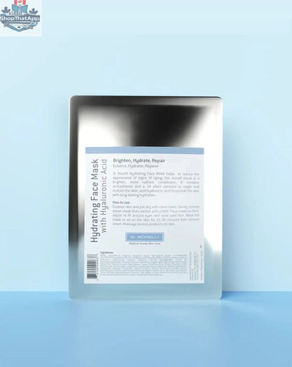 Individual Di Morelli Skin Care Hydrating Face Mask pouch showing the product packaging and branding.