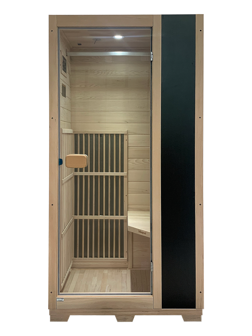 Blisspod | Vienna | Far Infrared Sauna | Canadian Hemlock Very Low EMF | 72.8"H x 35.4"W x 25.6"D | 1 Person - Www.Shopthatapp.ca