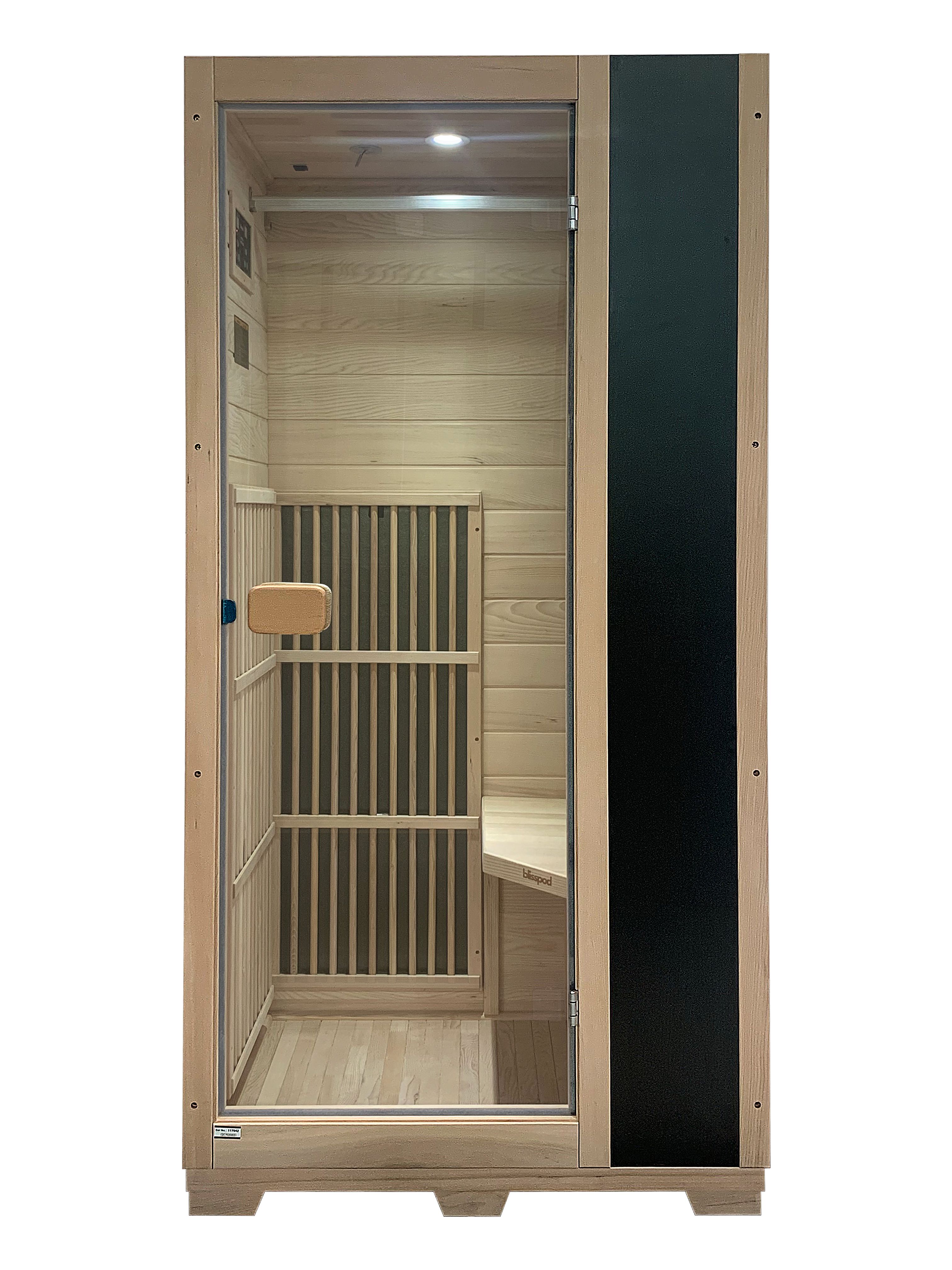 Blisspod | Vienna | Far Infrared Sauna | Canadian Hemlock Very Low EMF | 72.8"H x 35.4"W x 25.6"D | 1 Person - Www.Shopthatapp.ca